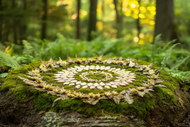 Come with your family and create a mandala in nature Chamrousse - © Isabelle Bronner Come with your family and create a mandala in nature Chamrousse