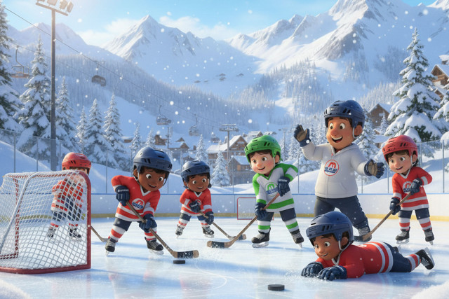 Discover Chamrousse ice hockey - © Gemini IA Discover Chamrousse ice hockey