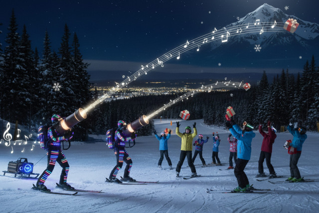 Les Skiluminés_Chamrousse - © gemini ai Les Skiluminés_Chamrousse