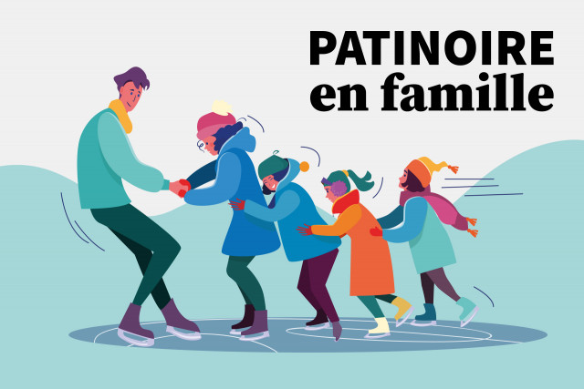 Patinoire en famille - © OT Chamrousse - Freepik Patinoire en famille