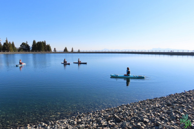 Yoga on paddle SUP Yoga Chamrousse
