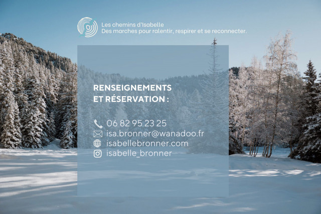 Isabelle Bronner Winter wellness and nature walk Chamrousse