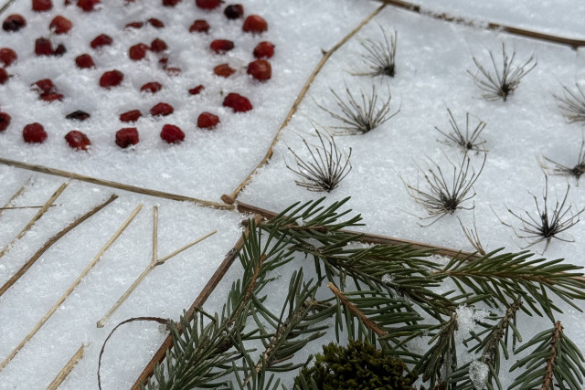 Winter land art walk for the whole family Chamrousse