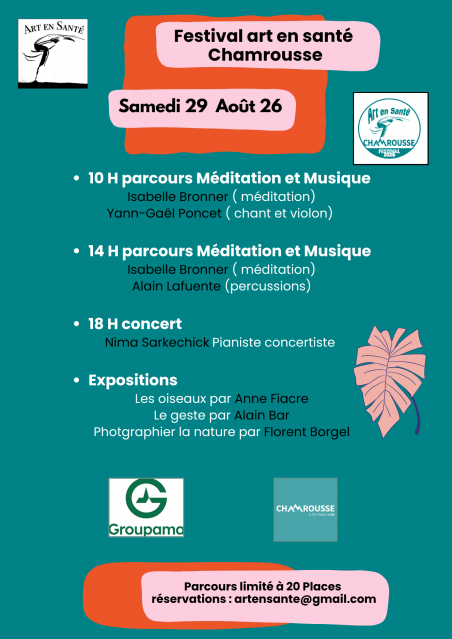 Flyer art en santé Chamrousse - © Art en santé Flyer art en santé Chamrousse