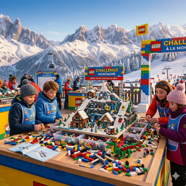 Lego mountain challenge Chamrousse - © AI Gemini Lego mountain challenge Chamrousse