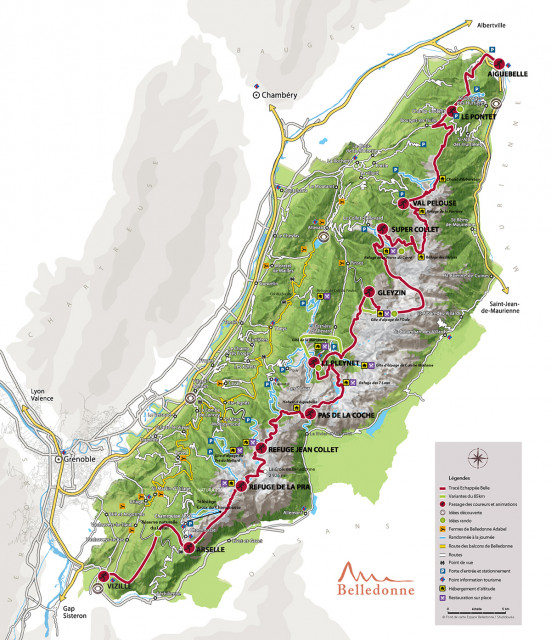 Chamrousse Echappée Belle trail map - © Echappée Belle Chamrousse Echappée Belle trail map