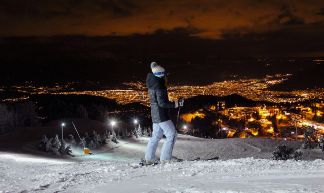 Chamrousse night skiing