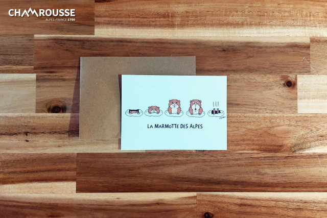 Chamrousse carte postale marmotte neige c-bloblo citation mantra station ski montagne grenoble isère alpes france