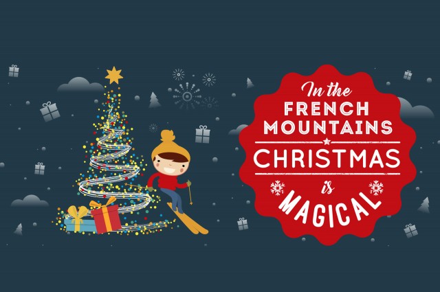 Christmas holidays magical french mountain Chamrousse