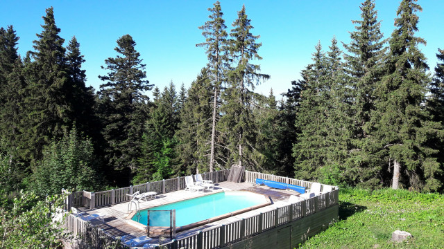 Extérieur piscine Le Chalet des Cimes 10 Chamrousse - © DR Chamrousse réservation location chalet 3 pièces, 6 personnes 38m² Le Chalet des cimes 10 station ski montagne grenoble isère alpes France