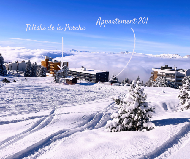 Extérieur vue batiment 2P5 Carline 201 Chamrousse