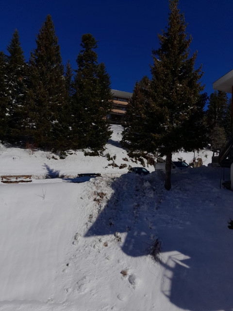 Extérieur vue depuis terrasse 2P4 VDB Melezes E33 Chamrousse