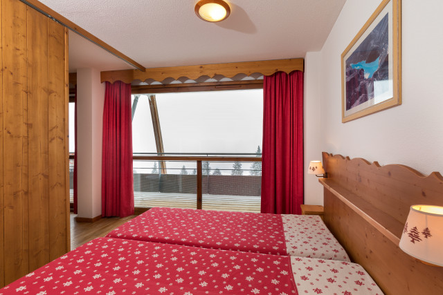 Intérieur chambre 2 lits simples appartement 3P6 Bachat Chamrousse