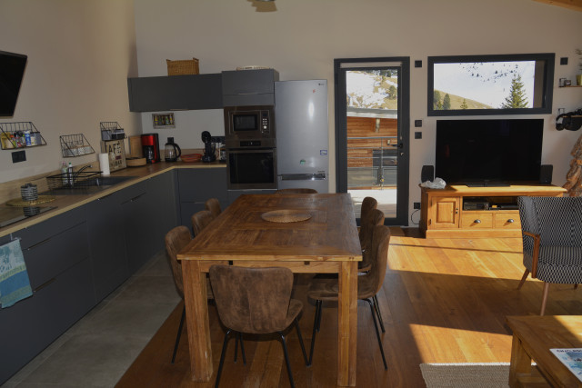 Intérieur cuisine chalet cocooning Chamrousse Intérieur cuisine chalet cocooning Chamrousse