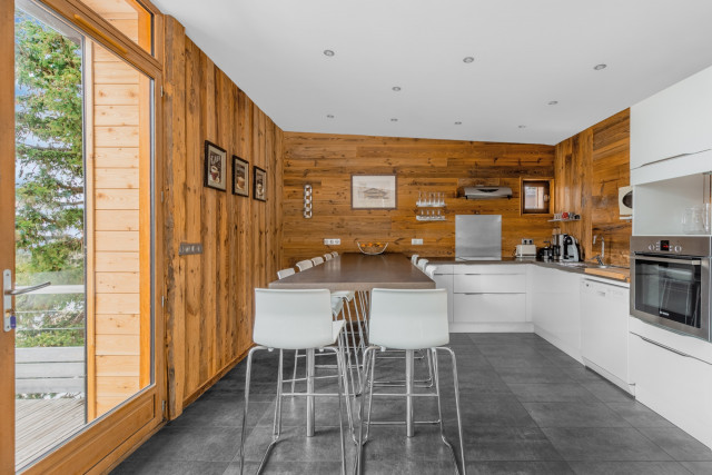 Intérieur salon séjour Le Chalet des Anges Chamrousse