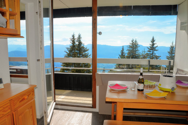 Intérieur vue balcon 2P5 Carline 201 Chamrousse