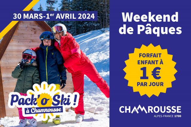 Chamrousse pack'o ski week-end enfant paques printemps station montagne grenoble isère alpes france