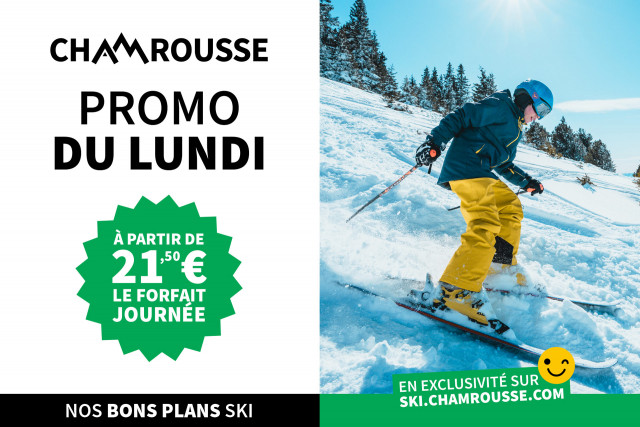 Promo du lundi promotion forfait ski alpin journée Chamrousse