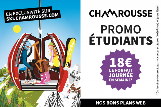 Chamrousse promotion web étudiant forfait ski station montagne grenoble isère lyon rhône alpes france