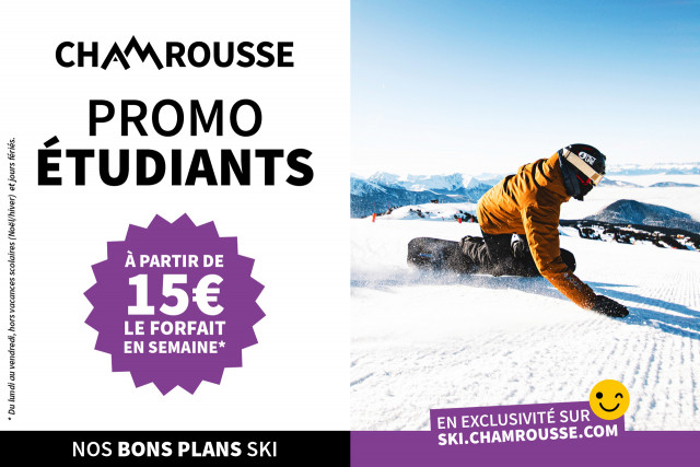 Promotion web étudiant forfait ski Chamrousse