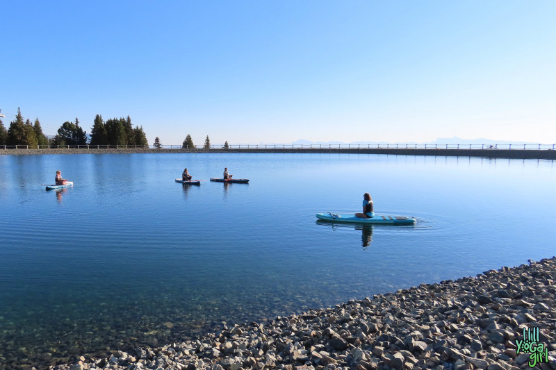 Yoga on paddle SUP Yoga Chamrousse