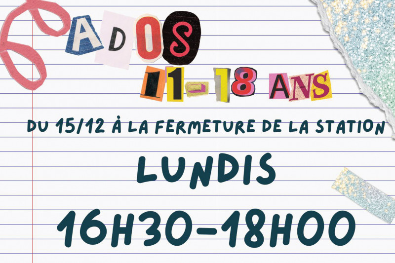 Créneau adolescent ludothèque / bibliothèque Chamrousse