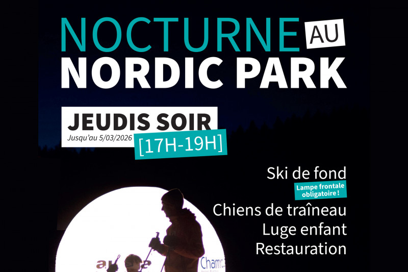 Soirée nocturne domaine nordique ski de fond 2026 Chamrousse