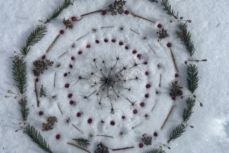 Balade hiver land art en famille Chamrousse