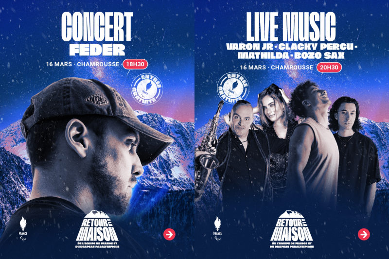 DJ set événement Retour à la maison de l'Équipe de France et du drapeau paralympique à Chamrousse