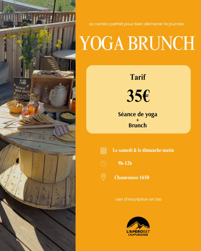 Affiche Yoga brunch Chamrousse 2026