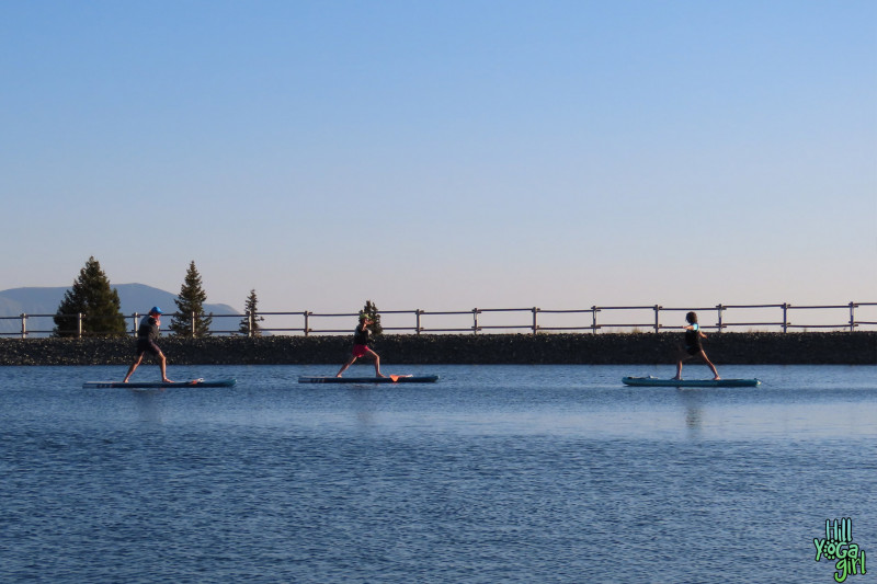 Yoga on paddle summer SUP Yoga Chamrousse