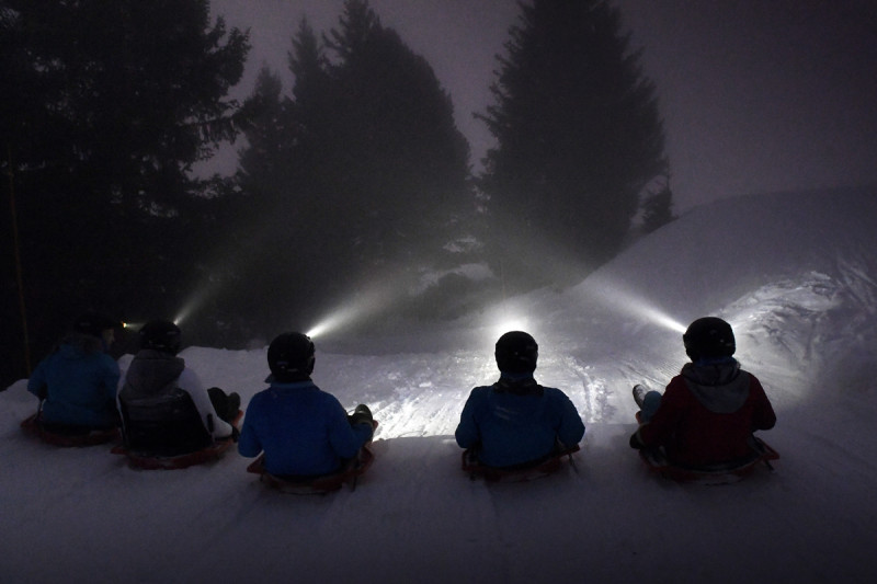 Chamrousse night sledging