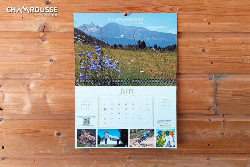 Chamrousse calendar summer landscape photo mountain resort shop souvenir gift belledonne grenoble isere french alps france