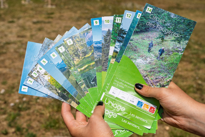 Carte balade et randonnée sentiers Uriage