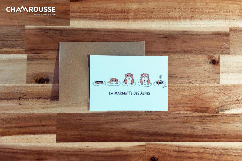 Chamrousse carte postale marmotte neige c-bloblo citation mantra station ski montagne grenoble isère alpes france