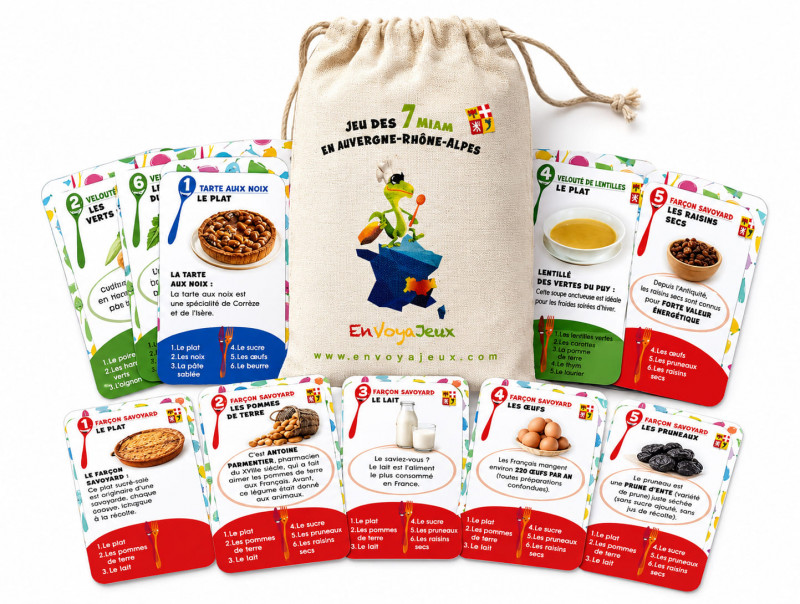 Jeu carte 7 familles gastronomie région Chamrousse