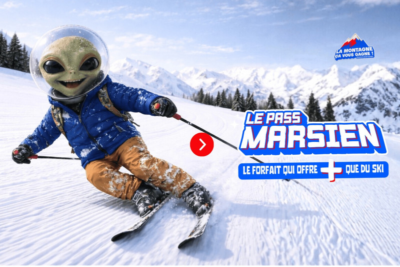 Pass du marsien : gratuité patinoire et city game pour achat forfait ski alpin 1 jour ou plus